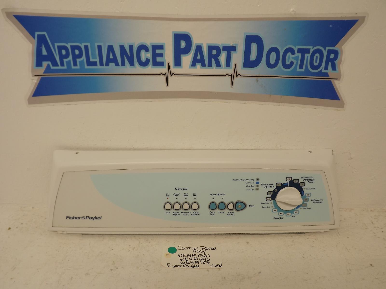 Fisher & Paykel Dryer WE19M1321 WE4M243 WE4M187 Control Panel Assy Used Fisher & Paykel Dryer WE19M1321 WE4M243 WE4M187 Control Panel Assy Used